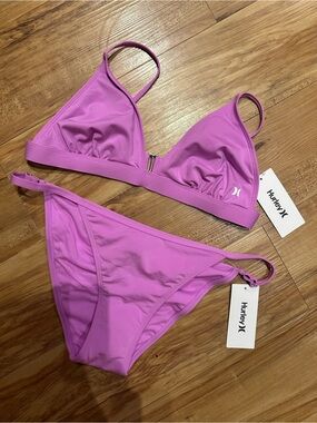 Hurley Pink Triangle Bikini Set
